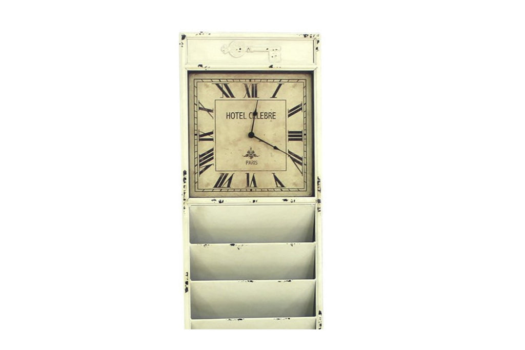 60" X 14" Off White Metal Hanging Wall Decor