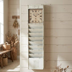 60" X 14" Off White Metal Hanging Wall Decor