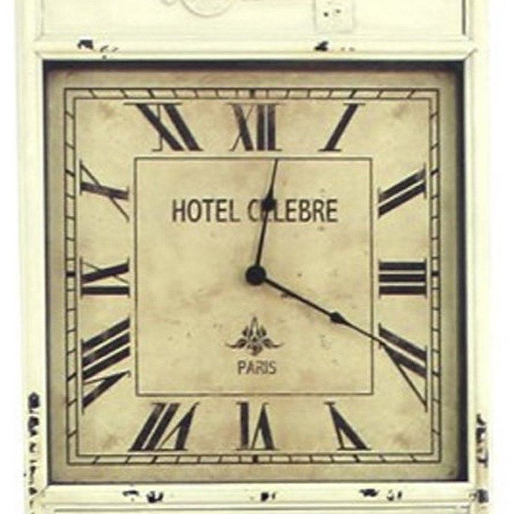60" X 14" Off White Metal Hanging Wall Decor