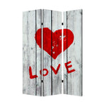 72" Brown Canvas Folding Three Panel Screen Room Divider