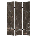 72" Gray Canvas Folding Three Panel Screen Room Divider