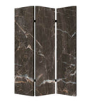 72" Gray Canvas Folding Three Panel Screen Room Divider