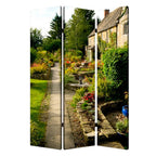 72" Green Canvas Folding Three Panel Screen Room Divider