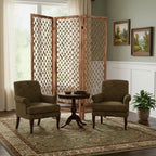 69" Natural Solid Wood Panel Screen Room Divider
