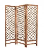69" Natural Solid Wood Panel Screen Room Divider