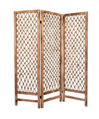 69" Natural Solid Wood Panel Screen Room Divider