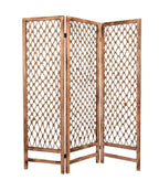 69" Natural Solid Wood Panel Screen Room Divider