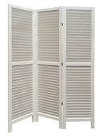 67" Black Wood Folding Three Panel Screen Room Divider