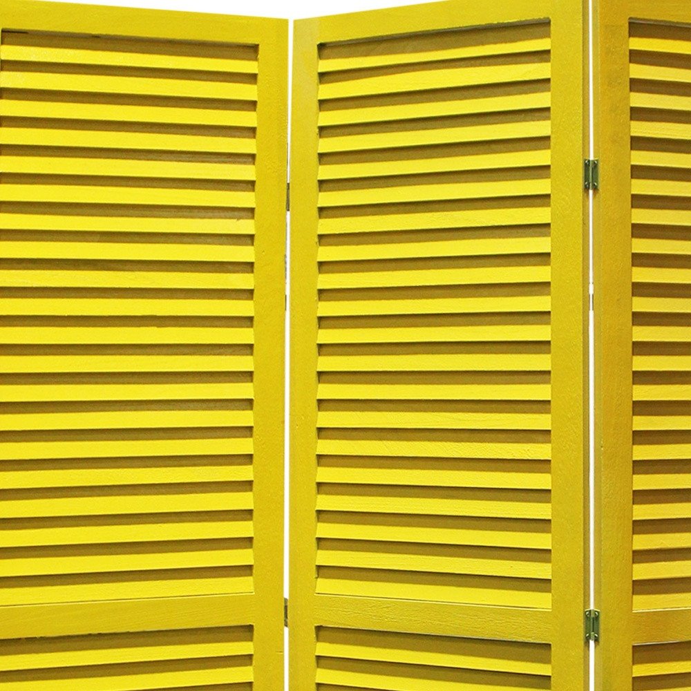 67" Black Wood Folding Three Panel Screen Room Divider