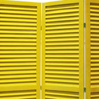 67" Black Wood Folding Three Panel Screen Room Divider
