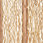 69" Brown Solid Wood Panel Screen Room Divider