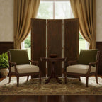 72" Bronze Folding Three Panel Screen Room Divider