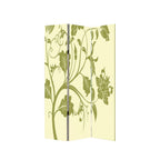 72" Green Canvas Folding Three Panel Screen Room Divider
