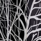 72" Black And White Canvas Folding Three Panel Screen Room Divider