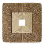 Set of Two Brown Abstract Geometric Sandstone Square Hanging Wall Decor