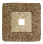 19" X 19" Brown Geometric Sandstone Square Hanging Wall Decor