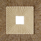 26" X 26" X 2" Brown Concave Square Double Layer Ribbed  Wall Plaque