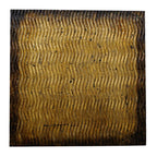 24" X 24" X 1" Raw Wood Look Silver Finish Square Wall Art Medium