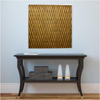 36" X 36" Silver Square Abstract Hanging Dimensional Sculpture