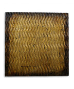 36" X 36" Silver Square Abstract Hanging Dimensional Sculpture