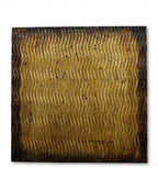 36" X 36" Silver Square Abstract Hanging Dimensional Sculpture