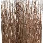 84" Brown Wood Folding Three Panel Screen Room Divider