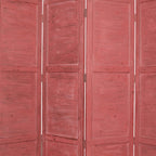 84" Black Wood Folding Four Panel Screen Room Divider
