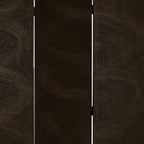 72" Black Canvas Folding Three Panel Screen Room Divider