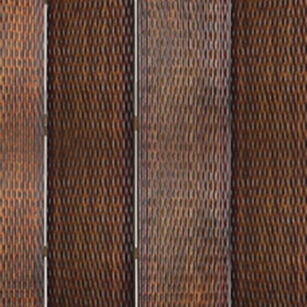84" Silver Wood Folding Four Panel Screen Room Divider