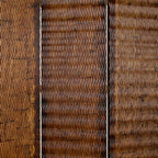 72" Brown Wood Folding Three Panel Screen Room Divider