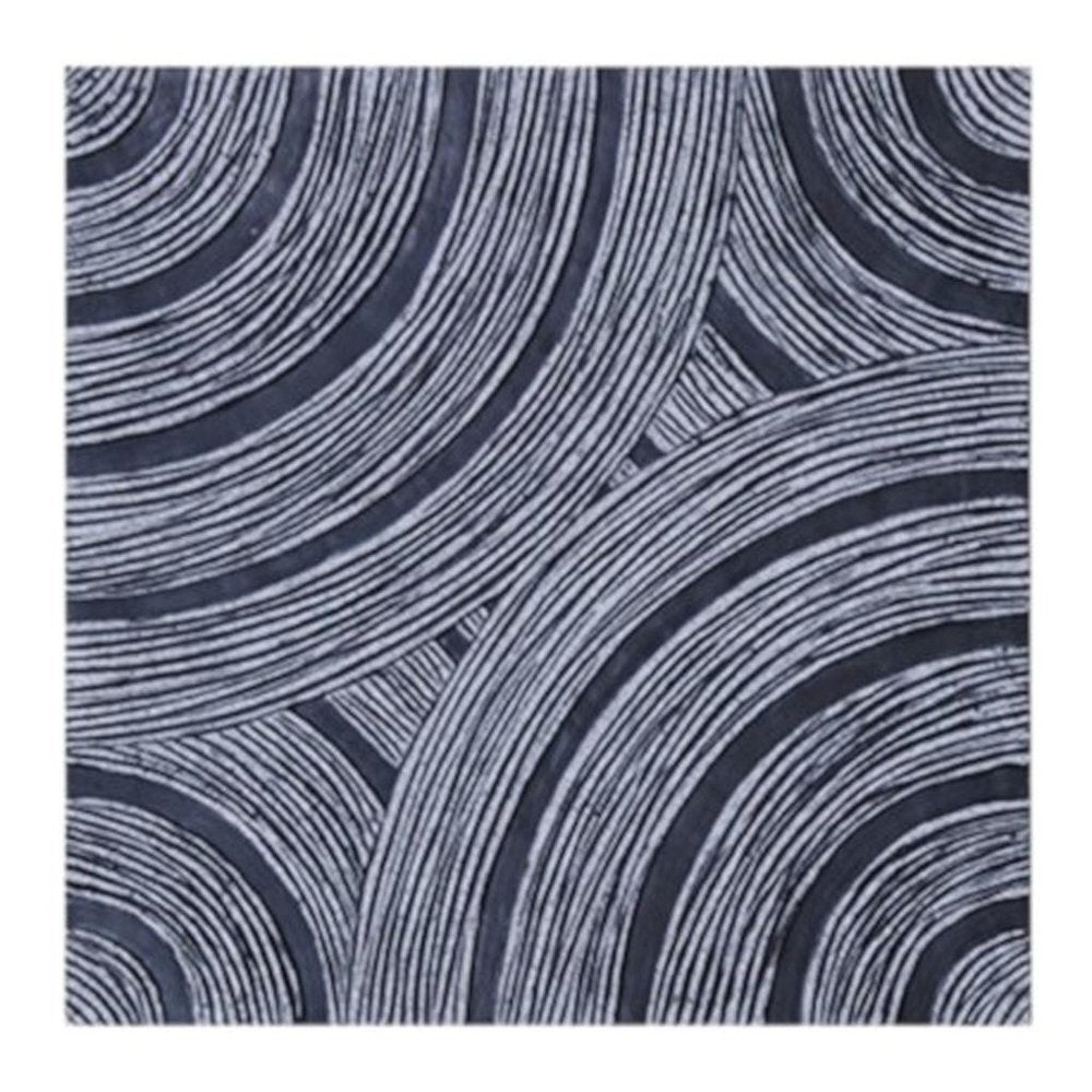 13" X 13" X 2" Gray Lined, Square - Wall Decor