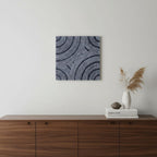17" X 17" X 2" Gray, Lined Square - Wall Decor