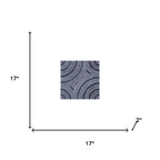 17" X 17" X 2" Gray, Lined Square - Wall Decor