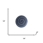 14" X 14" X 2" Gray Round Modern Spiral Wall Art