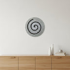 28" X 28" X 2" Gray Round Modern Spiral Wall Art