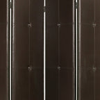 84" Brown Faux Leather Folding Four Panel Screen Room Divider