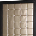 84" Gold Fabric Folding Two Panel Screen Room Divider
