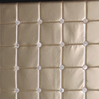 84" Gold Fabric Folding Two Panel Screen Room Divider