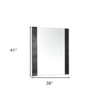 41" Beige Wood Framed Mounted Dresser Mirror