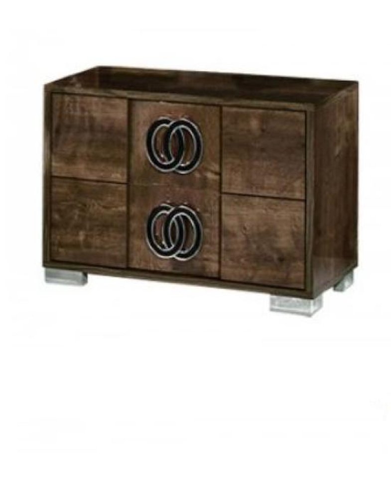 20" Walnut Wood Nightstand
