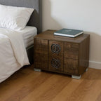 20" Walnut Wood Nightstand