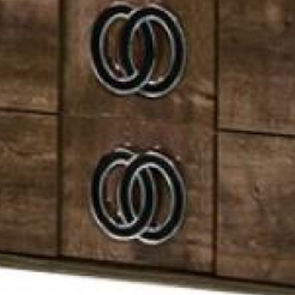 20" Walnut Wood Nightstand