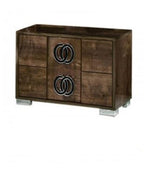 20" Walnut Wood Nightstand