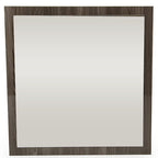 41" Gray Square Wood Framed Accent Mirror