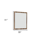 41" Natural Wood Framed Accent Mirror