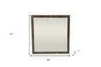 41" Gray Square Framed Mounted Accent Mirror