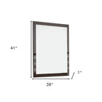 41" Ebony Wood Framed Mounted Dresser Mirror