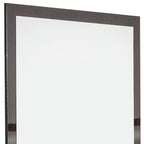 41" Ebony Wood Framed Mounted Dresser Mirror