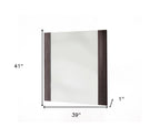 41" Gray Framed Mounted Accent Mirror