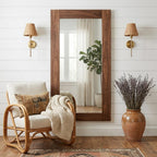 79" Brown Framed Leaning Full Length Hanging Mirror